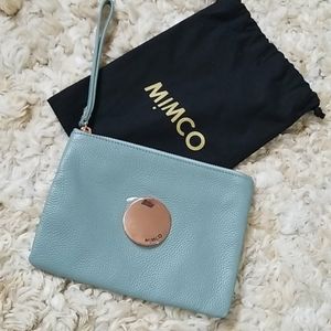MIMCO (Australian label) Leather wristlet with rose gold tone hardware